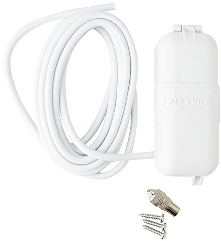 Maxview B2021 Single Weatherproof Outdoor Socket with Coaxial Connection - White