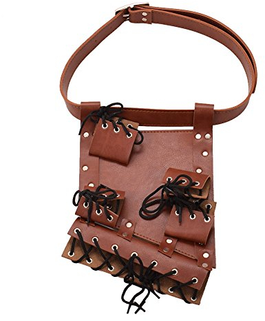 BLESSUME Mittelalterliches Schwert-Holster mit Zwei Schnallen, mit Gürtel, Rapier, Gürteltasche