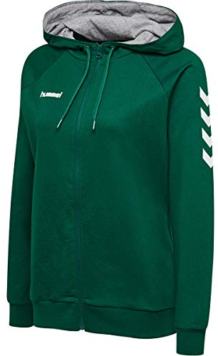 Hummel Damen Hmlgo Cotton Zip Hoodie Kapuzenpullover, Evergreen, L EU