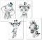 LALELU-Prints | A4 Bilder Kinderzimmer Deko Mädchen Junge | Zauberhafte Indianer-Tiere Boho Feder mint | Poster Babyzimmer | 4er Set Kinderbilder (DIN A4 ohne Rahmen)