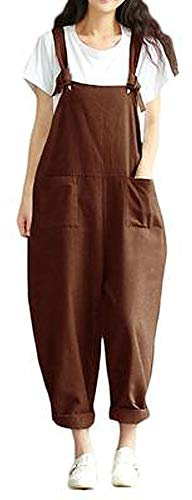 Donna Salopette Lunga Casual Pantaloni, Morbuy Nuovo Moda Senza Maniche Harem Jumpsuit Ragazza Overall Hippie Sciolto Cinturino Tuta con Tasche Pantaloni Incinti