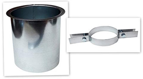 FOXY METAL FABRICATION Chimney Flexible Flue Liner Top Insert And Clamp To Fit 4 Flue Liner