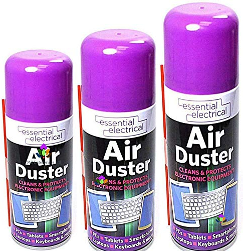 Compressed Air Duster Spray Can Cleans & Protects Laptops Keyboards 200ml (3 X Spray Cans)