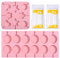 2PCS Moule à Sucette en Silicone, Lollypop Moule de Cuisson, Moules à Lollipop Antiadhésif en Silicone, avec 40 Bâton, pour Faire des Chocolats, des Biscuits, des Sucettes (Rose)