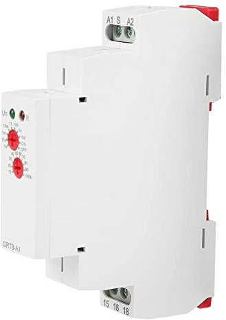Cocoarm Rele Temporizador Relé De Tiempo De Relé GRT8-A1 Temporizador De Retardo Mini Relé De Tiempo De Retardo De Encendido Tipo Carril A La Conexion Din Ac/Dc 12v ~ 240v