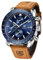 BENYAR Herrenuhr Quarz Sport Chronograph Mode Marken Business Uhr Herren Braun Lederuhr Wasserdicht Kratzfest Analog Automatik Datum Elegantes Geschenk Armbanduhr (braun Silber blau)