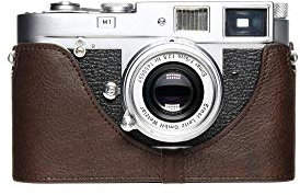 Zakao Schutzhülle für Leica M6 Filmkamera, handgefertigt, echtes Leder, Halbkamera-Schutzhülle, für Leica M6 M4 M3 M2 M1 MDa Filmkamera mit Handschlaufe (Kaffee)