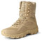BLBK Herren Military Stiefel Wüste Armee Combat Patrol Tactical Einsatzstiefel mit Reissverschluss Leder Jungle Army Stiefel ​ ​Wandern Bergsteigen Offroad Angeln Jagen