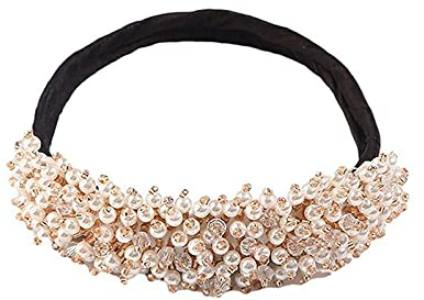 Gokame Haarknotenformer mit Strasssteinen, für Dutt, magisches Haarstyling, Haar-Accessoires, Ballett-Knoten, Pferdeschwanz-Krawatte (weiß)