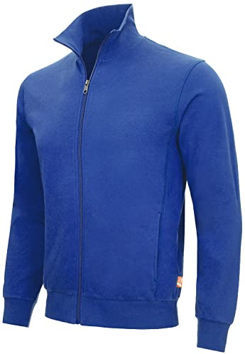 Nitras MOTION TEX LIGHT 7020 Arbeits-Pullover - Pulli mit Reißverschluss - Sweater für die Arbeit - Königsblau - L