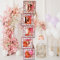 Hen Party Accessories Bridal Shower Decorations Bride to Be Groom Rose Gold Foil Letters Pink Floral Balloon Boxes Balloon Block Box Decoration Supplies Blocks Engagement Wedding Bachelorette