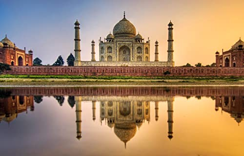 LHJOYSP Spiele für Kinder 3D Puzzle 1000 Teile City River Taj Mahal Mausoleum 75x50cm