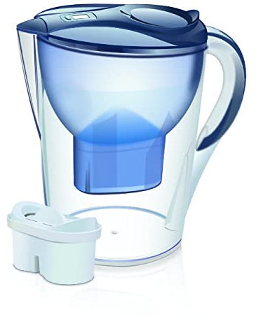 Bellerofonte Caraffa filtrante - acqua filtrata + 1 Filtro Gratis - 3 stadi di filtrazione riduce cloro, calcare, pesticidi e impurità
