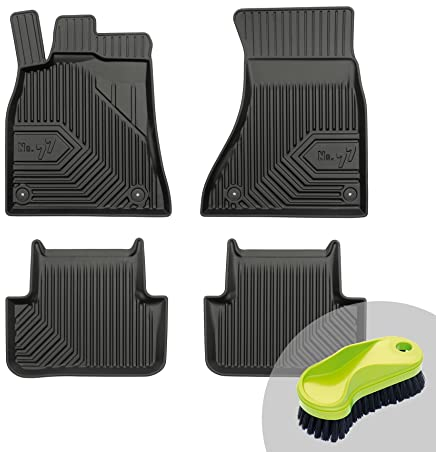 FROGUM No.77 Gummimatten Ganzjahresset von Auto Fußmatten Autofussmatten für Audi A4 B8 2007-2015, für Audi A4 B8 Allroad 2008-2015 | Langlebiges TPE Material