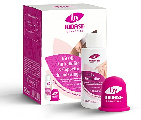Byiodase: Kit Olio Anticellulite e Coppetta per massaggio, coppettazione drenante per combattere la cellulite, 1 item, 100.0 millilitro