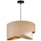 Light-Home Milan Lampenschirm Hängelampe Hängeleuchte - Deckenlampe Industrial für Wohnzimmer Schlafzimmer Esszimmer - Pendelleuchte aus Metall mit Lampenschirm Velours - Beige Monserta II - Schwarz