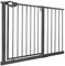 XMTECH Türschutzgitter Ohne Bohren Treppengitter für Kinder 105-115cm breit，Auto-Close Baby Türgitter Treppen Absperrgitter mit Druckbefestigung,Safety Gate, 180° Zweiwegeöffnung Schwarz