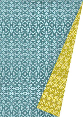 Geschenkpapier Chic Neon Petrol Mustard K601475/21 - Breite 50cm - 50m lang - K601475-21-30cm-50Mtr