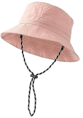 YTNKIV XXL Oversize Sonnenhut Big Heads Bucket Hat Faltbar Schnell Trocken Verstellbar Plus 59-64 cm, rose, 8
