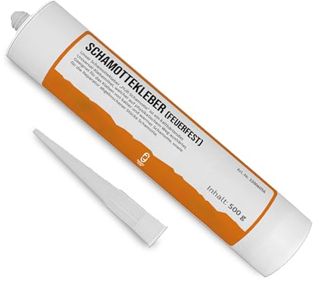 Feuerfest 123 - Schamottkleber feuerfest [500 Gramm] - Für Schamottsteine - Kleber 1.350 °C hitzebeständig - Reparieren, Kleben, Fixieren - Hochtemperaturkleber Kaminkleber Ofenkleber