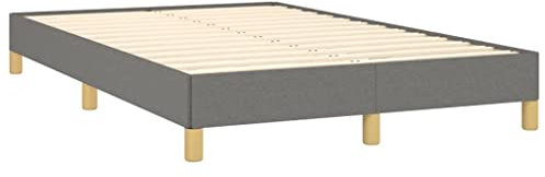 vidaXL Cadre de lit sans Matelas Gris foncé 120x190 cm Tissu