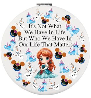 Anna Princess Make-up-Spiegel, Cartoon-Film-inspirierter Spiegel, Prinzessinnen-Charakter, Geschenk, Prinzessin Anna Geschenk (Cartoon Anna Make-up-Spiegel)