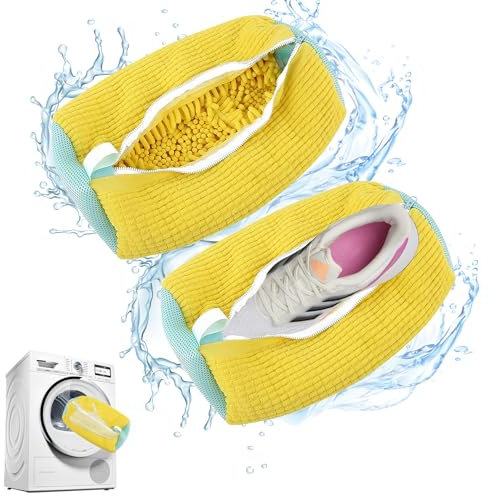 Lot de 2 sacs à chaussures pour machine à laver - Réutilisables - Pour chaussures - Avec fermeture éclair - Multiprotection