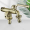 SXWYLZ Robinet de Jardin À Double Sortie Robinet Exterieur Jardin 1/2 Double Robinet Eau Froide Applique Robinet Exterieur Robinet Exterieur Jardin Antigel,Bronze