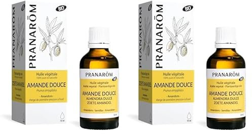 Pranarôm - Amande Douce Bio - Huile Végétale - Adoucissante et Protectrice - 50 ml (Lot de 2)