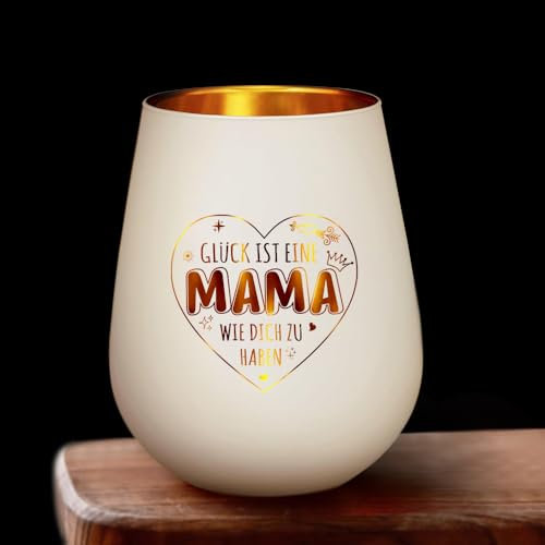 Mama Geschenk, Windlichter Muttertagsgeschenke für Mama Geburtstag Weihnachten, Windlicht Glas für Mutter von Tochter Sohn