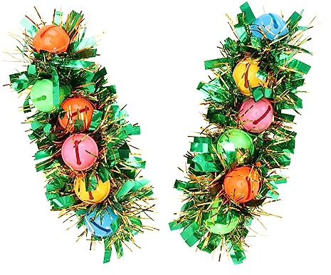 DEARMAMY Karnevalsglocken-armreif-set 2-teilig Girlande Armband Tanz Bequeme Kunststoffglocken-handgelenkkette Für Partys