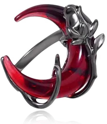 ZORTVUL Ring Ringe Damen Bijouterie Herren Mond Rose Ring Unisex Gothic Verstellbare Ringe Accessoires Hochzeit Boho Punk