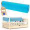 Leanbe Bettkantenschutz für Kinderbetten Kissen für bettumrandung Rausfallschutz Abdeckung Kantenschutz für Babybett (BLAU Mikrofaser, 90cm)