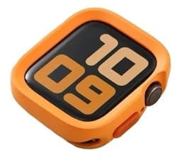 TPUOTI Custodia in TPU per Apple Watch Ultra da 49 mm, 45 mm, 41 mm, 44 mm, 40 mm, 42 mm, 46 mm, protezione per telaio paraurti per iWatch serie 9 SE, 8 Ultra, 7, 6, 5, 4.(Matte Orange,42mm)