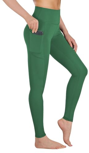 Occffy Sport Leggings Damen High Waist Sporthose mit Taschen Blickdicht Gym Leggins Damen Sports Yogahose Fitnesshose P107