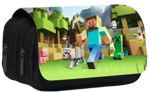 YCVBCY Federmäppchen, Hohe Kapazität Schreibwarenetui Doppelter Reißverschluss Mäppchen für Studenten Lernen und Büro Supplies, Kinder Geschenk