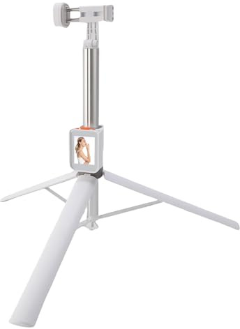Jectse WiFi Tripod Stick mit 2 -Zoll -Rückfahrkamera -Display, 1,8 M Ferngesteuert Tragbare Auto - -up -Selfie -Stick für Live -Streaming -Reise