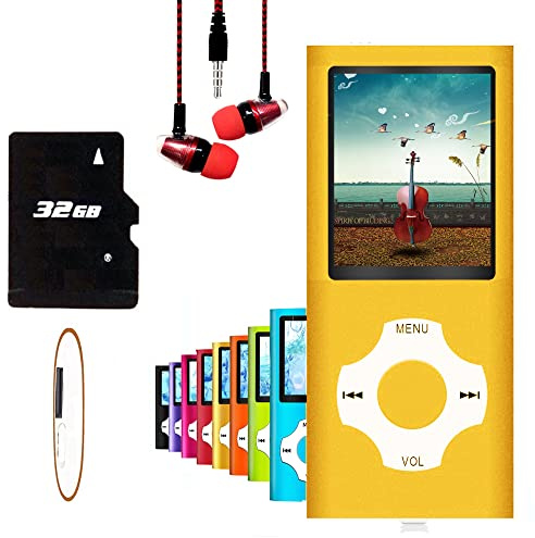 Hotechs MP3-Player/MP4-Player, MP3-Player mit 32 GB Speicherkarte, schlankes Design, digitales LCD-Display, 4,6 cm (1,8 Zoll) Display, FM-Radio