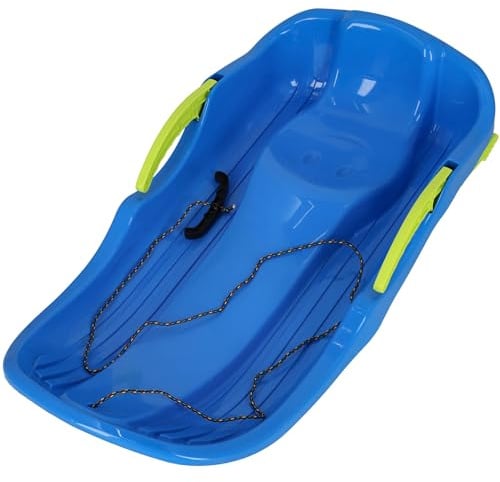 KOTARBAU® Bob Schlitten mit Bremse - 79 x 38 x 16 cm - Schlitten Plastik - Kinderbob - Kunststoffschlitten - Schneeschlitten - Schneebob - Robust & Ergonomisch - Blau