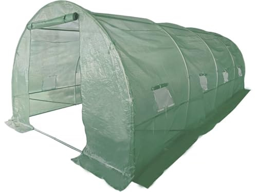 Serre tunelle de Jardin 6 x 3 m Lys - 18 m² - 140g - Vert