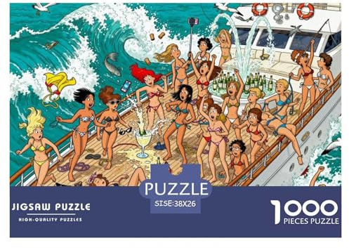 St Tropez Yacht Bikini Hölzerne Puzzles Wasserfest 1000-teiliges Puzzle Für Erwachsene Spaßzur Heimdekoration