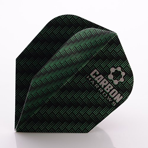 9 x HARROWS DARTS FLIGHTS CARBON STANDARD GREEN (3 sets) by PerfectDarts by PerfectDarts