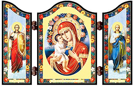 NKlaus 1407 GM Zhirovizkaja christliche Ikone Triptychon Zhirovickaja reise Altar