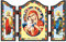 NKlaus 1407 GM Zhirovizkaja christliche Ikone Triptychon Zhirovickaja reise Altar