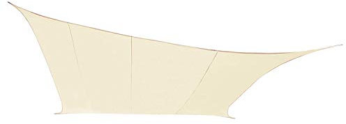 Kookaburra Waterproof Garden Sun Shade Sail Canopy in Ivory 98% UV Block (6m x 5m Rectangle)