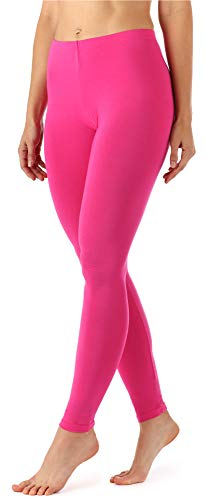 Merry Style Damen Lange Leggings aus Viskose MS10-143 (Rosa, L)