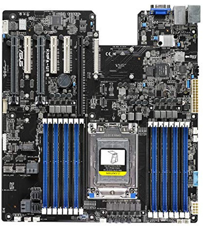 ASUS KNPA-U16 Socket SP3 DDR4 M.2 EEB Server Motherboard for AMD EPYC 7000 Series Processors with OCulink NVMe, Dual Gigabit LAN, USB 3.0, and 12 SATA3 ports