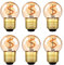 Genixgreen E27 Led Glühbirne G40 Mini Globe LED Birne 1W LED Filament Lampe Ersetzt 10 Watt Edison Glühlampen,2200K Vintage Glühbirne für Kronleuchter, Nicht Dimmbar,6 Stück