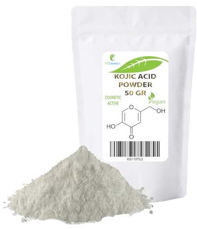 Kojisäure Puder 50 Gr (KOJIC ACID POWDER) - kann in Hautpflegeformulierungen zur Aufhellung des Hauttonus, Feuchtigkeitscremes, Cremes, Lotionen, Gele, Flüssigkeiten, Seren