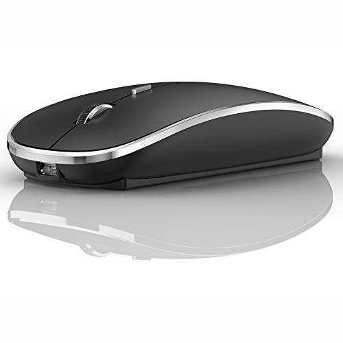 Souris Bluetooth pour iPad Mac MacBook Pro MacBook Air iMac ordinateur portable Chromebook PC HP Dell Windows Noir 2